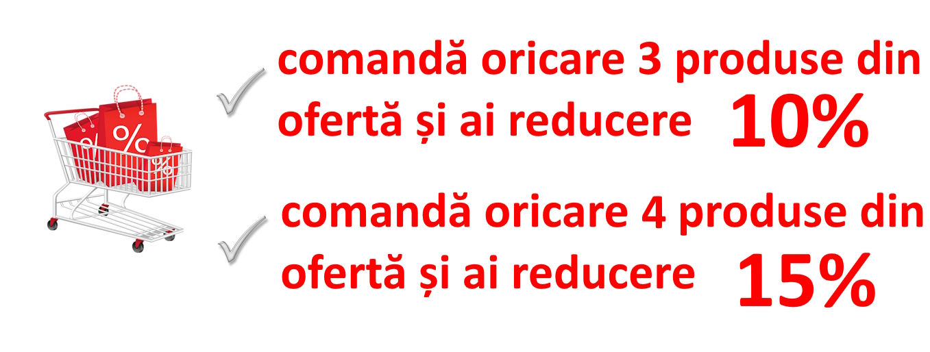 Reducere promotionala la 3 sau 4 produse din ofertă Reducere promotionala la 3 sau 4 produse Healthy Life